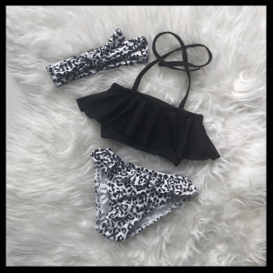 Bikini leopard Black/White