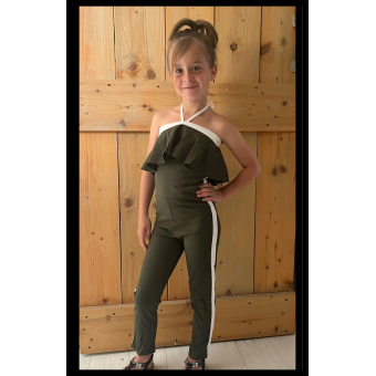 Jumpsuit Ruffle Olive Green