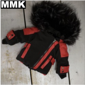 Fake Fur Moto Jacket Black/Red