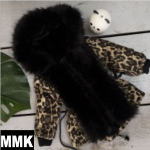 Fake Fur Leopard Black
